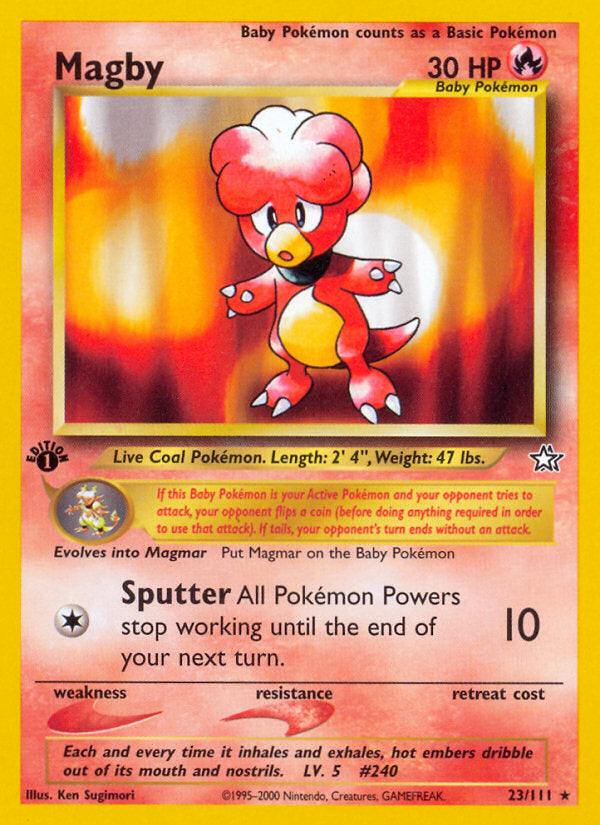 Neo Genesis Magby #23/111 first edition